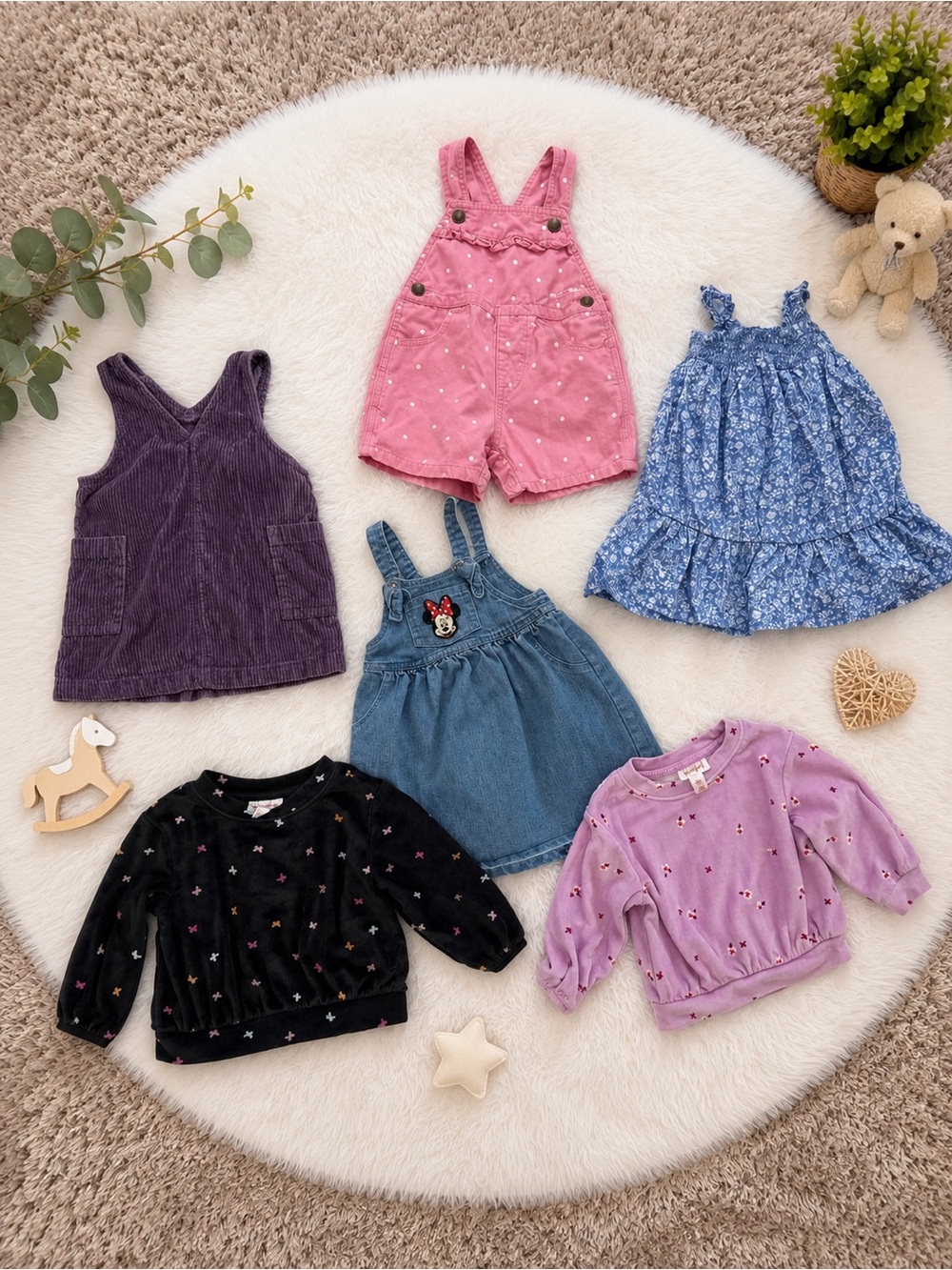 18M Baby  girl Bundle Disney, Carter’s, Cat & Jack, Carhartt 6 Pieces